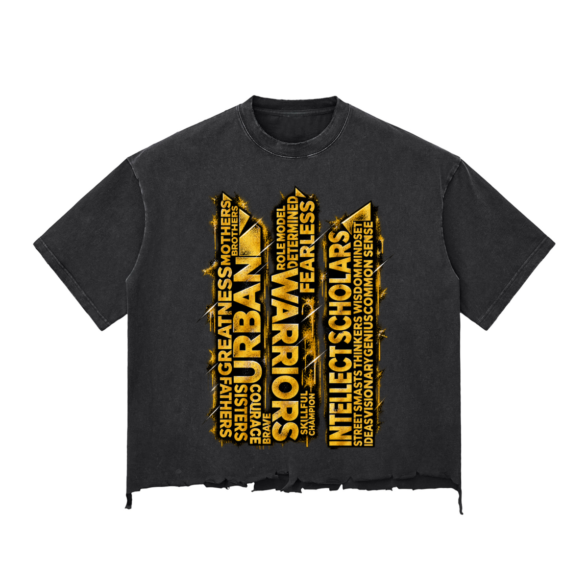 Snow Wash Raw-Hem Boxy T-shirt