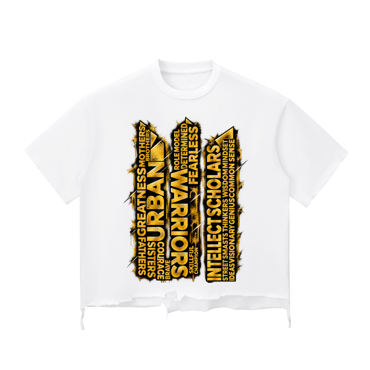 Snow Wash Raw-Hem Boxy T-shirt