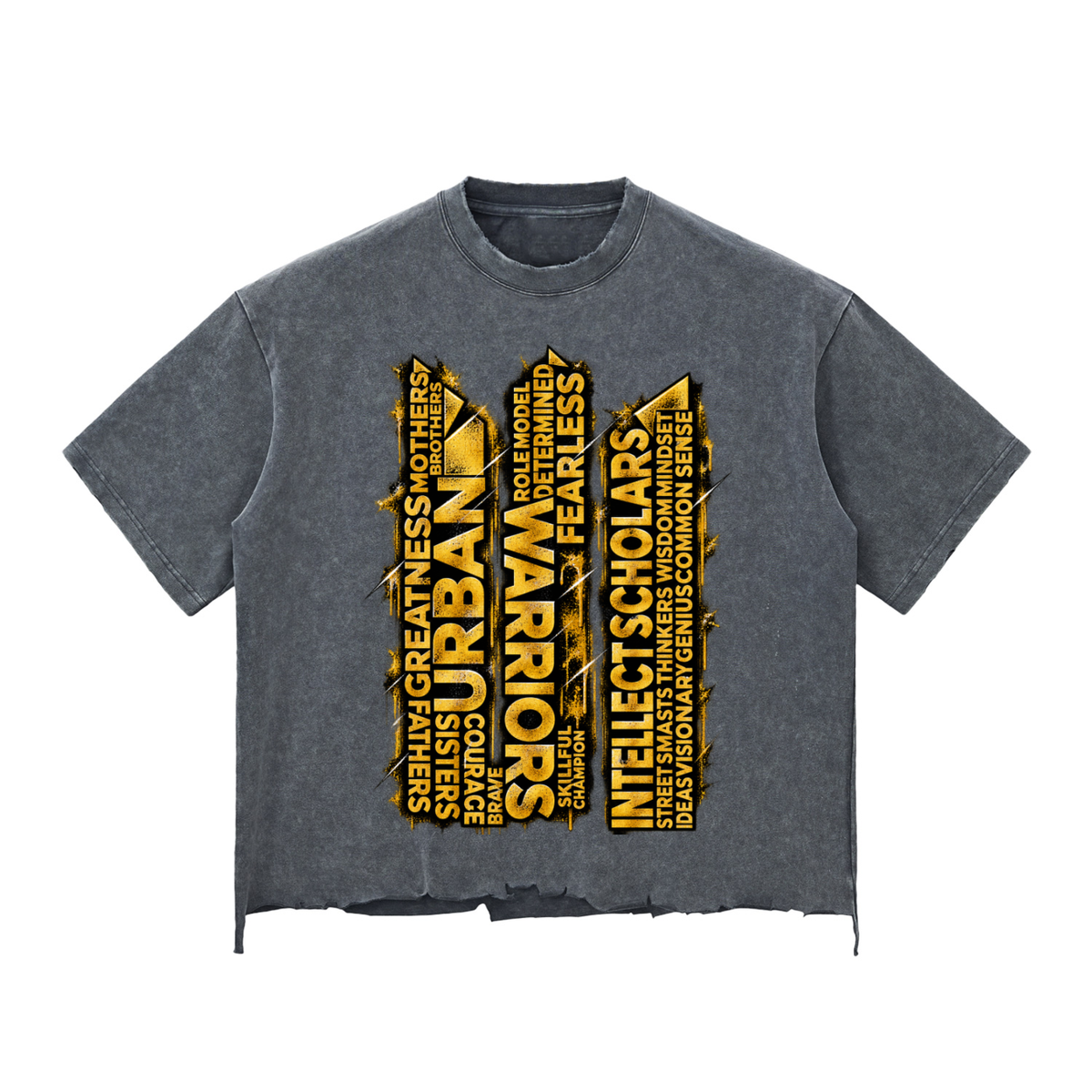 Snow Wash Raw-Hem Boxy T-shirt